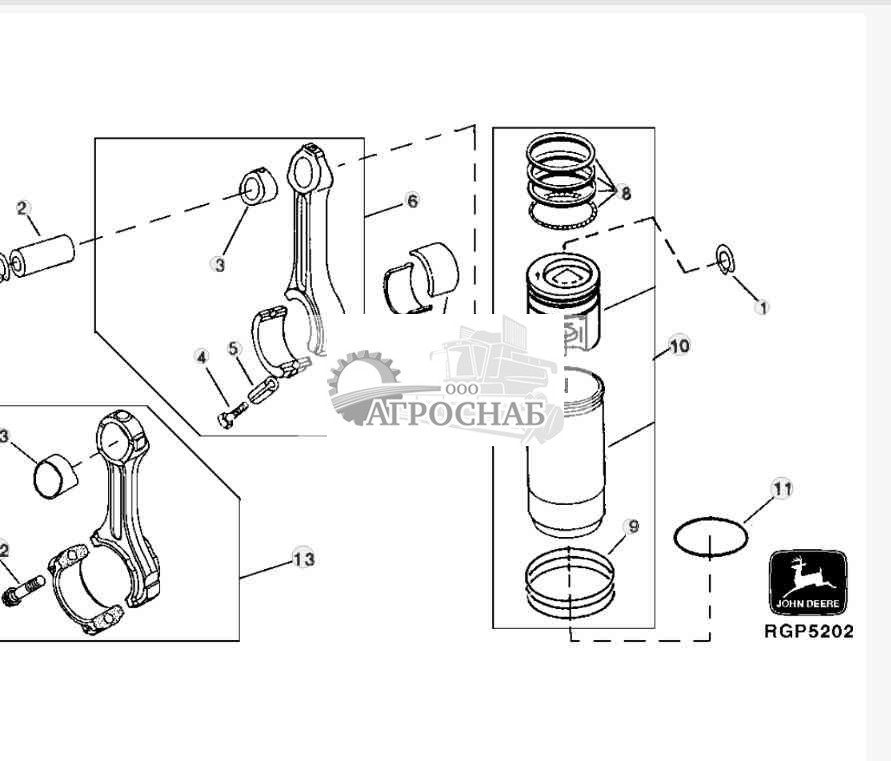 PISTONCONNECTING RODCYLINDER LINER 